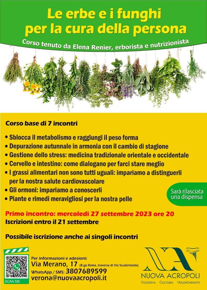 7-lessons in Herbalism start on 27 September, Verona